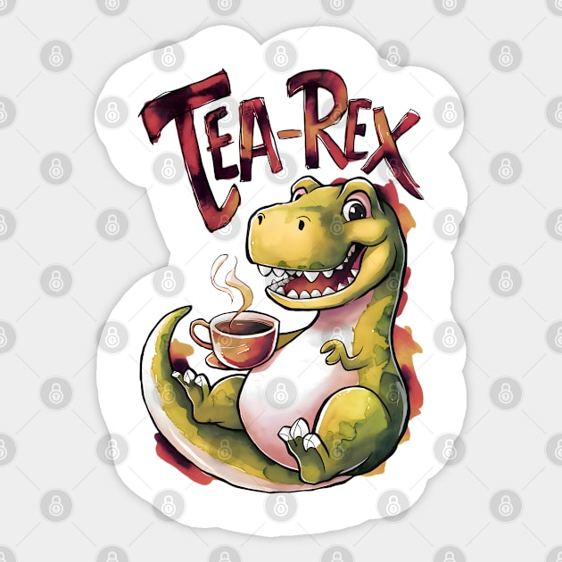 Tea-Rex Delight Sticker by TurnEffect